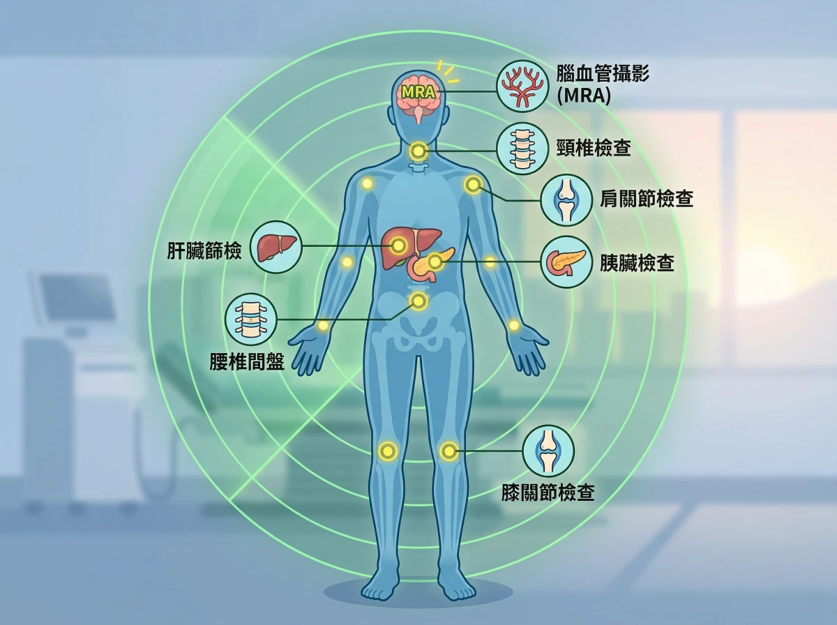 MRI可以检查哪些关键部位?