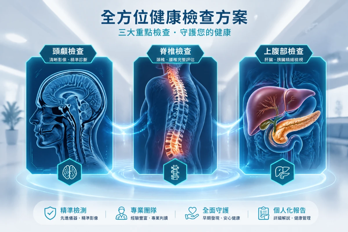 MRI针对头部、脊柱、上腹部的检查
